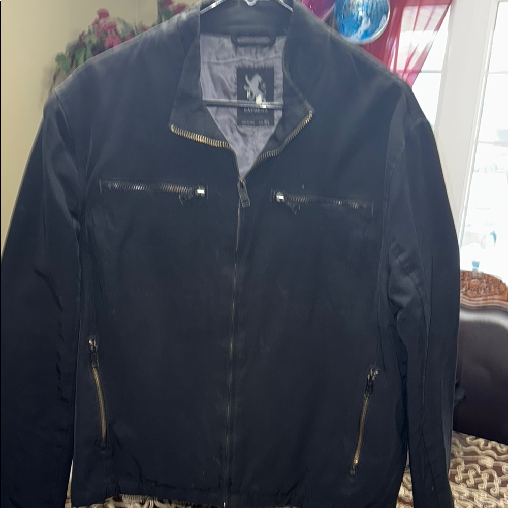 Express Black Lightweight Jacket with Collared Neckline